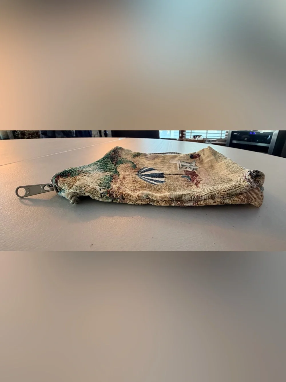 VINTAGE | ladies tapestry beach scene shoulder bag - Picture 8 of 12
